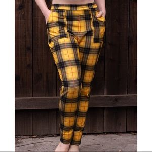 BlackMilk Tartan Grunge Cuffed Pant